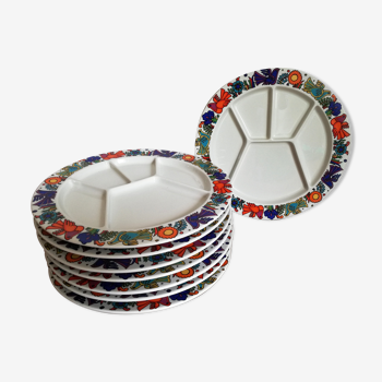 8 plates to Acapulco from Villeroy and Boch 1960 compartments