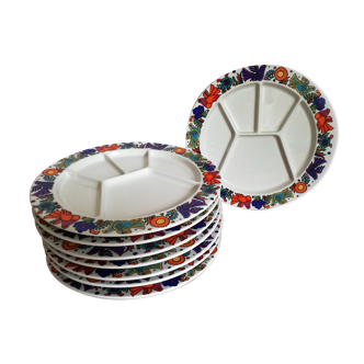 8 plates to Acapulco from Villeroy and Boch 1960 compartments