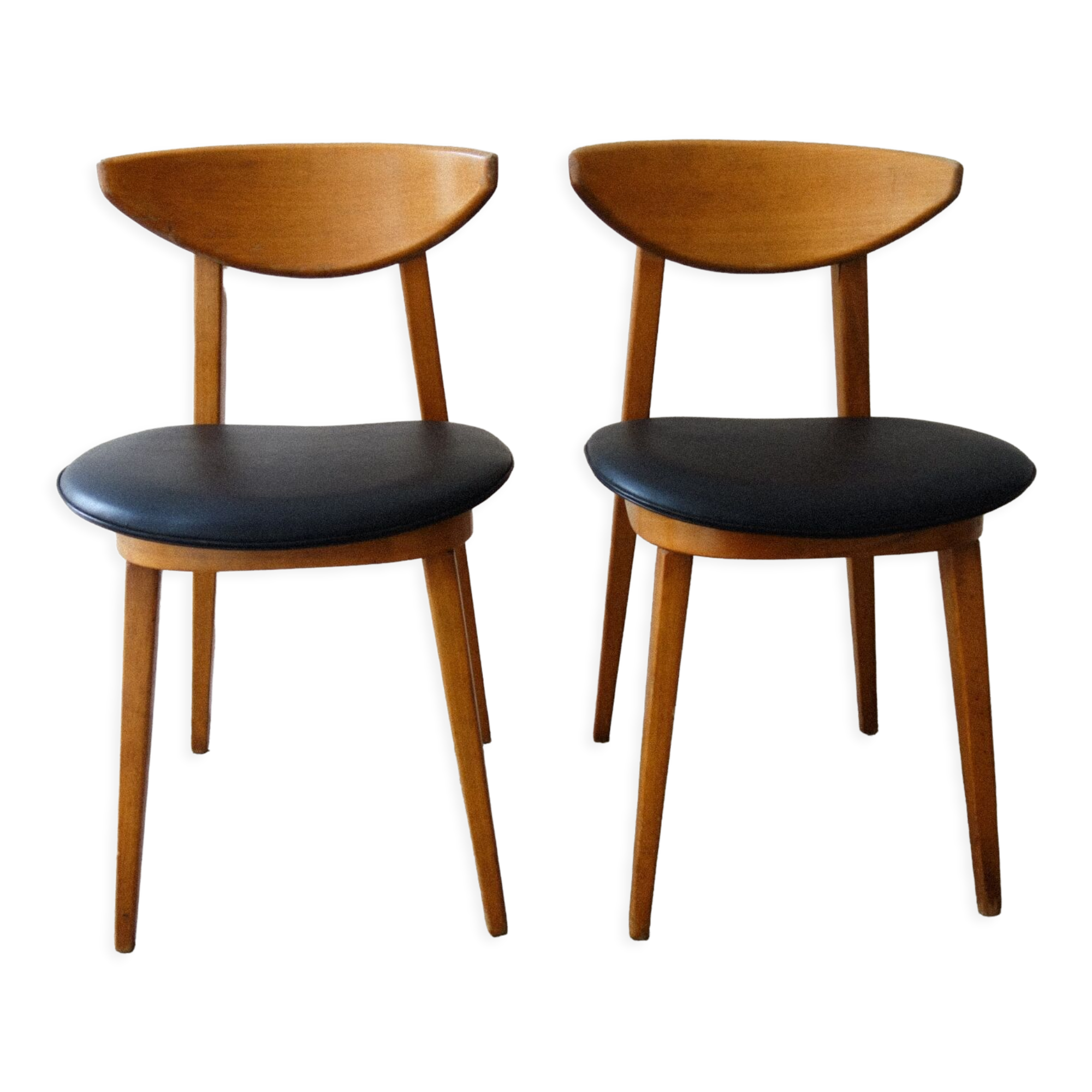 Pair of Fontania chairs, edited by Baumann, 60s