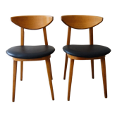 Pair of Fontania chairs, edited by Baumann, 60s