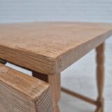 1970s, Danish foldable side table, solid oak wood, original condition.