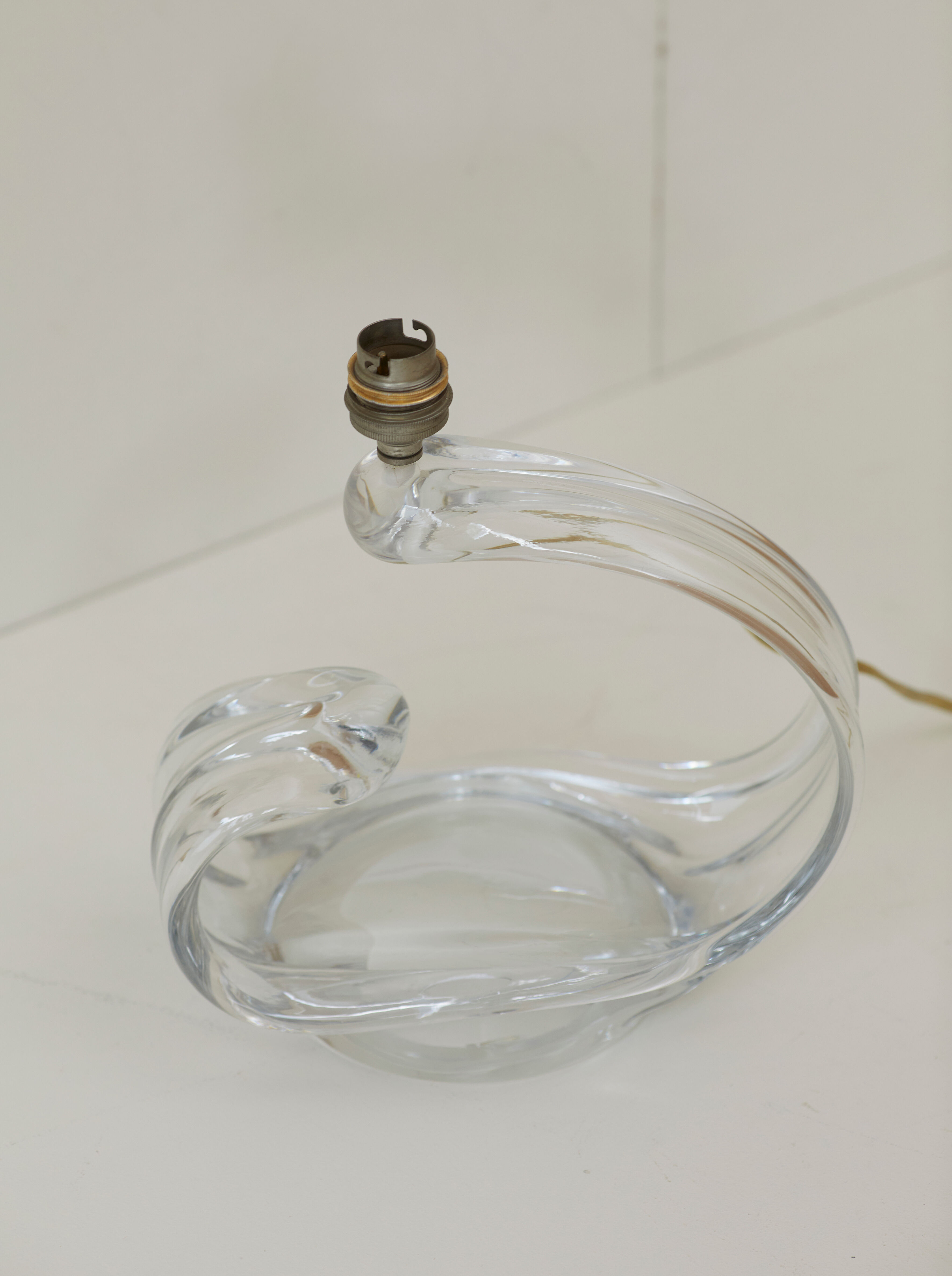 Crystal lamp foot Maison Daum France circa 1960