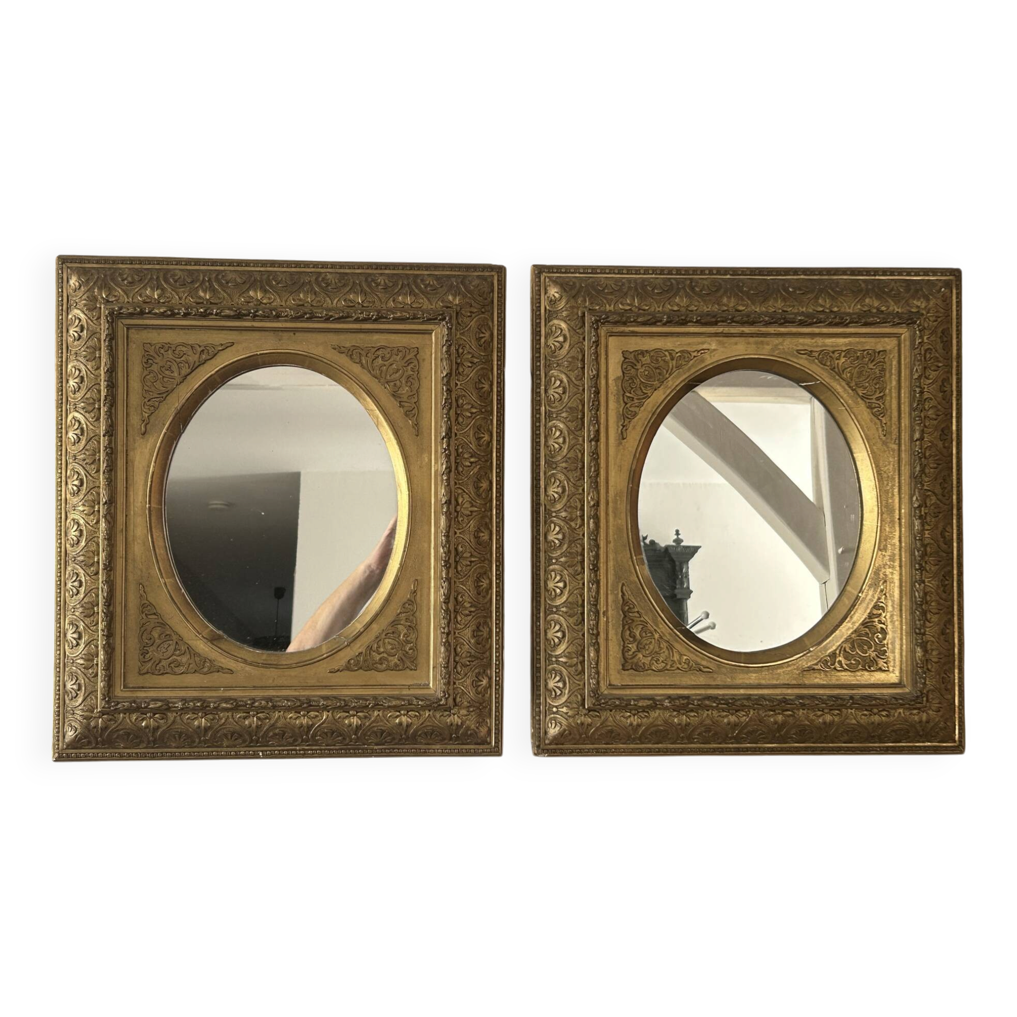 Pair of antique mirrors - 19th century