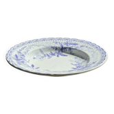 Lot de 5 assiettes creuses en faïence à décor floral couleur lavande H4 D23