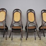 Chairs in bent beech and vienna straw, 1980