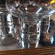 6 coupes modernistes en verre massif (années 70)
