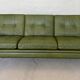 Vintage Danish mid-century Svend Skipper 3 person sofa in olive green leather 1965