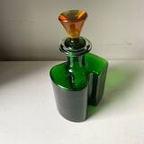 Holmegaard Dark Green Vintage with orange cap Decanter Danish