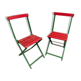 2 Chairs bistro brewery beer Moritz Pfaffenhoffen café folding terrace 1930