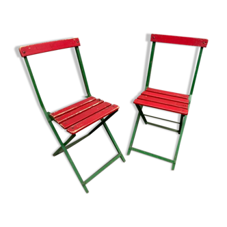 2 Chairs bistro brewery beer Moritz Pfaffenhoffen café folding terrace 1930