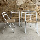 Set of 4 white chairs Giorgio Cattelan