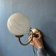 Set of 2 wall lights Hollywood Regency opal glass
