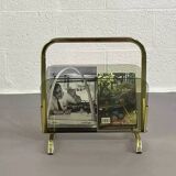 Porte revue en laiton et verre