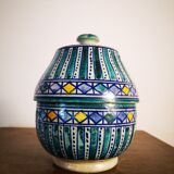 Candy pot ceramic hand painted