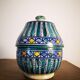 Candy pot ceramic hand painted