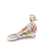 Multicolored ceramic folk bird from Mexico, 1970s