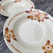 2 French earthenware plates