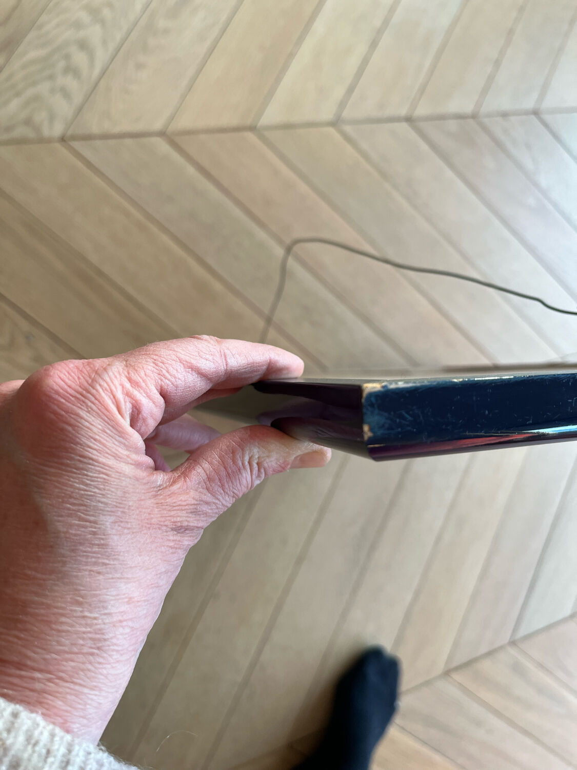Oil on panel, Fishermen in the bay of Mont Saint Michel