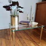 Bouillotte lamp with two lights in gilded bronze