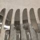 12 silver-plated dessert knives by Christofle Concorde, 19cm