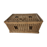 Wicker lid box