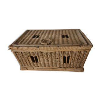 Wicker lid box