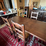 Lot table de monastère et 8 chaises