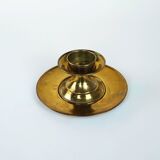 Brass candlestick with base, Italian design, 1960s, made in Italy