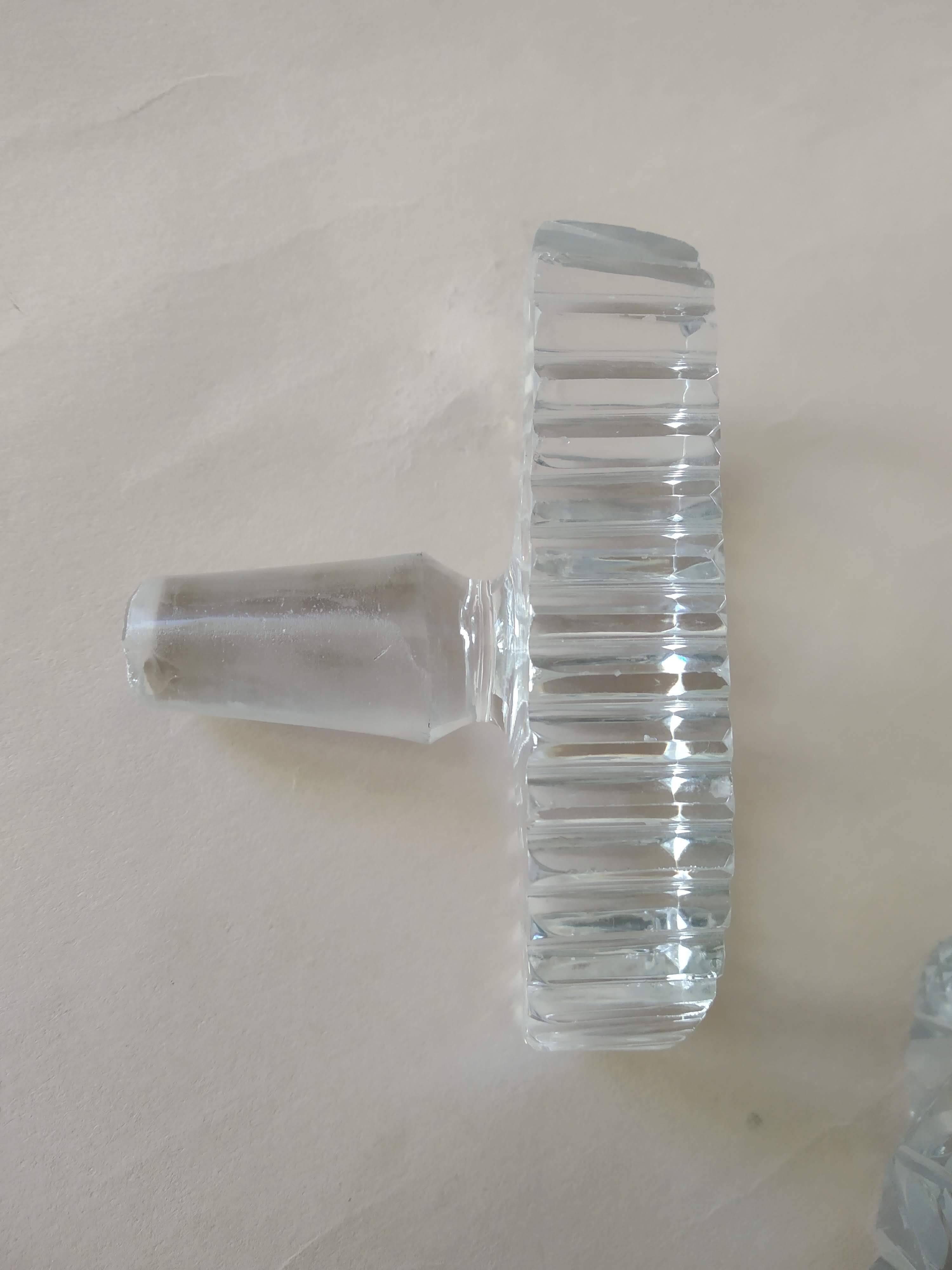 Duo de carafes à Whisky en cristal taillé vintage