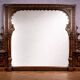 Monumental antique mirror in carved wood – Orientalist / Moorish style – late 19th century