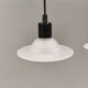 White glass UFO pendant lights by Design-Light, early 1990s Denmark