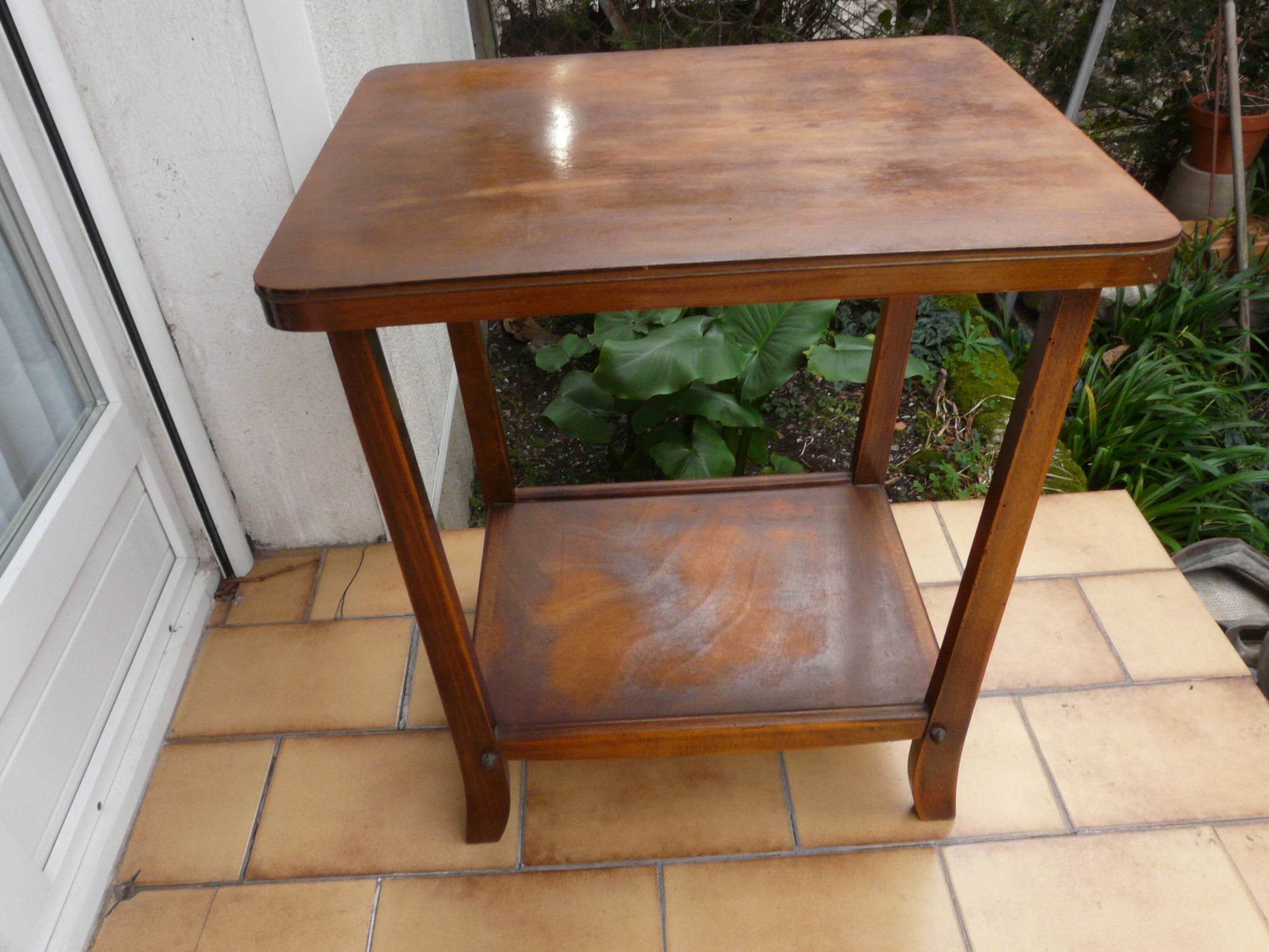 50s wooden table industrial style