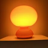 Space age orange glass table lamp , 1970s