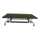 Coffee table in chrome steel and wood