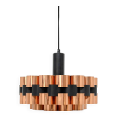 Copper lamp by Werner Schou for Coronell Elektro, 1970s