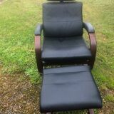 Armchair with its designer footrest Nelo Sweden