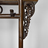 Wardrobe with Asian coat made of wood carved with dragons