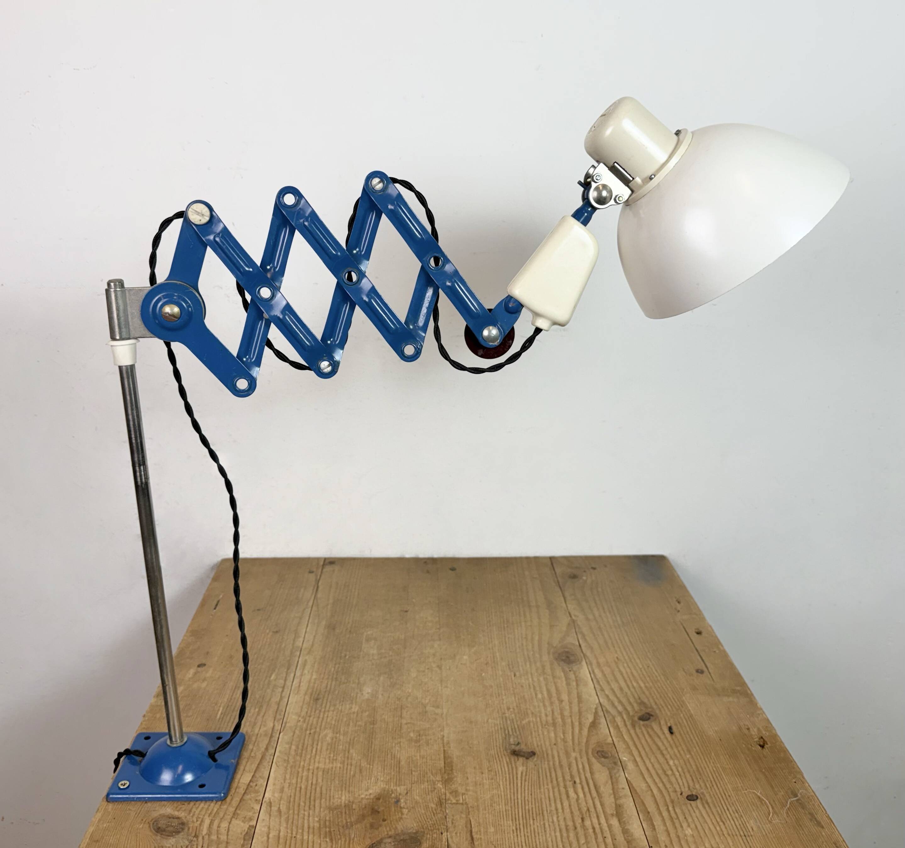 Industrial East German Scissor Lamp from VEB Zweckleuchtenbau Dresden, 1950