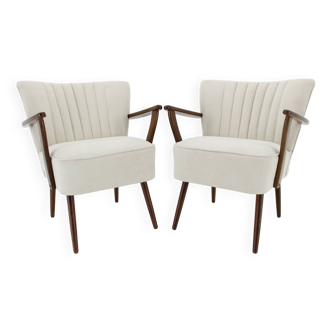 Paire de fauteuils restaurés des années 1960, Tchécoslovaquie