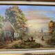Tableau Huile sur panneau paysage