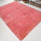 Tapis vintage rouge turc affligé 303x209 cm
