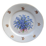 Plat en porcelaine myosotis