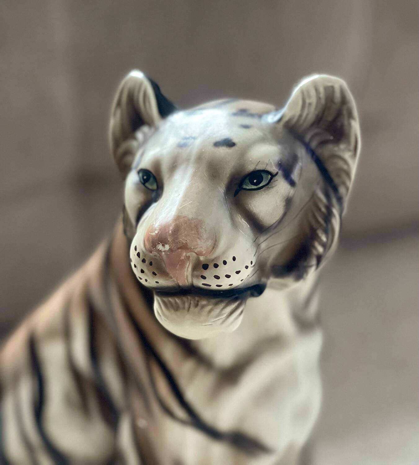 Enamelled ceramic tiger 1970