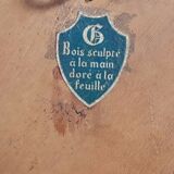 Witch-carved wood mirror - gilded