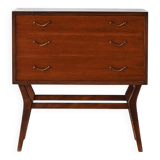 Swedish mahogany chest of drawers, 1950s-60s