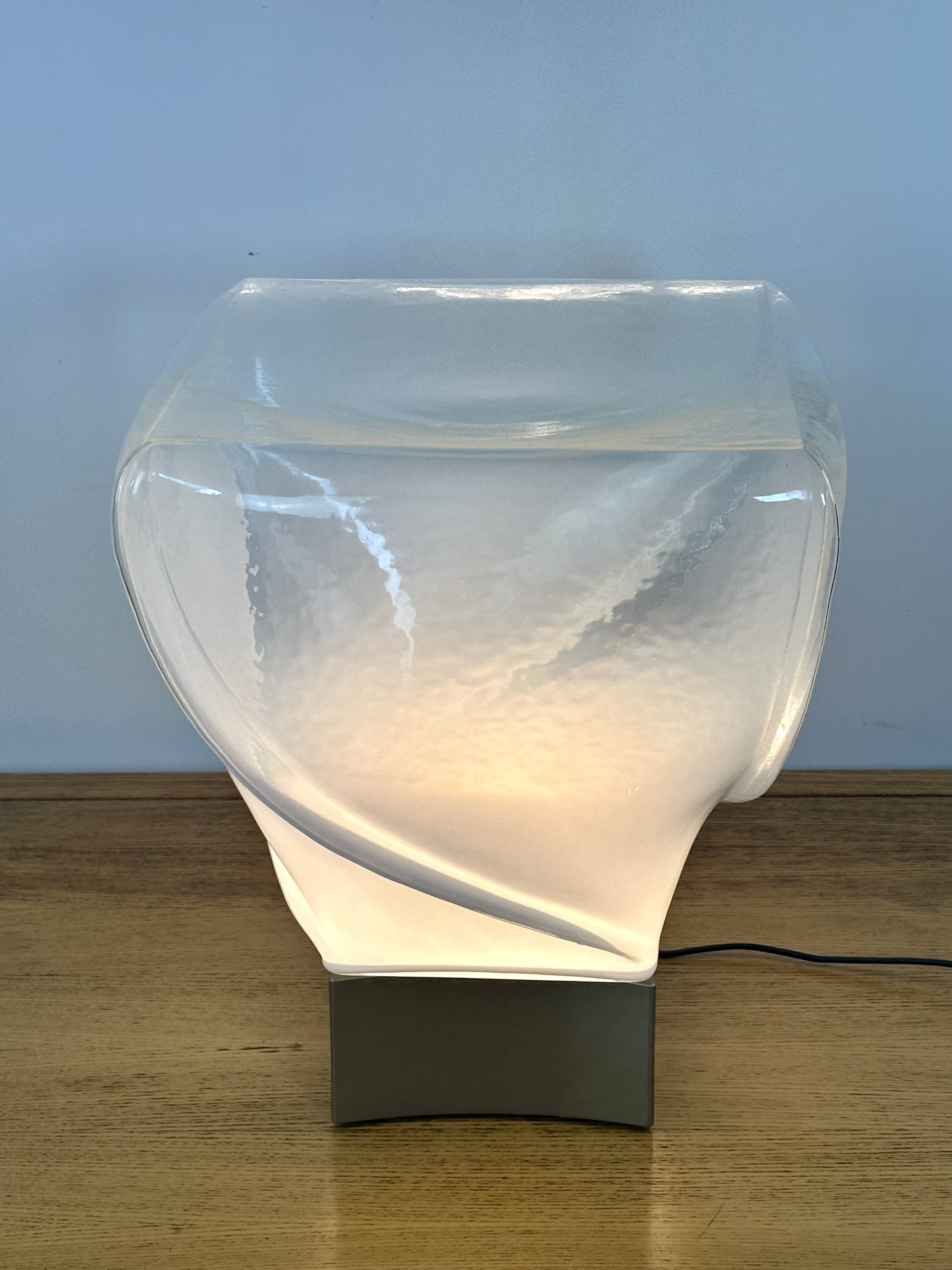 Murano blown glass lamp by Leucos 1970s