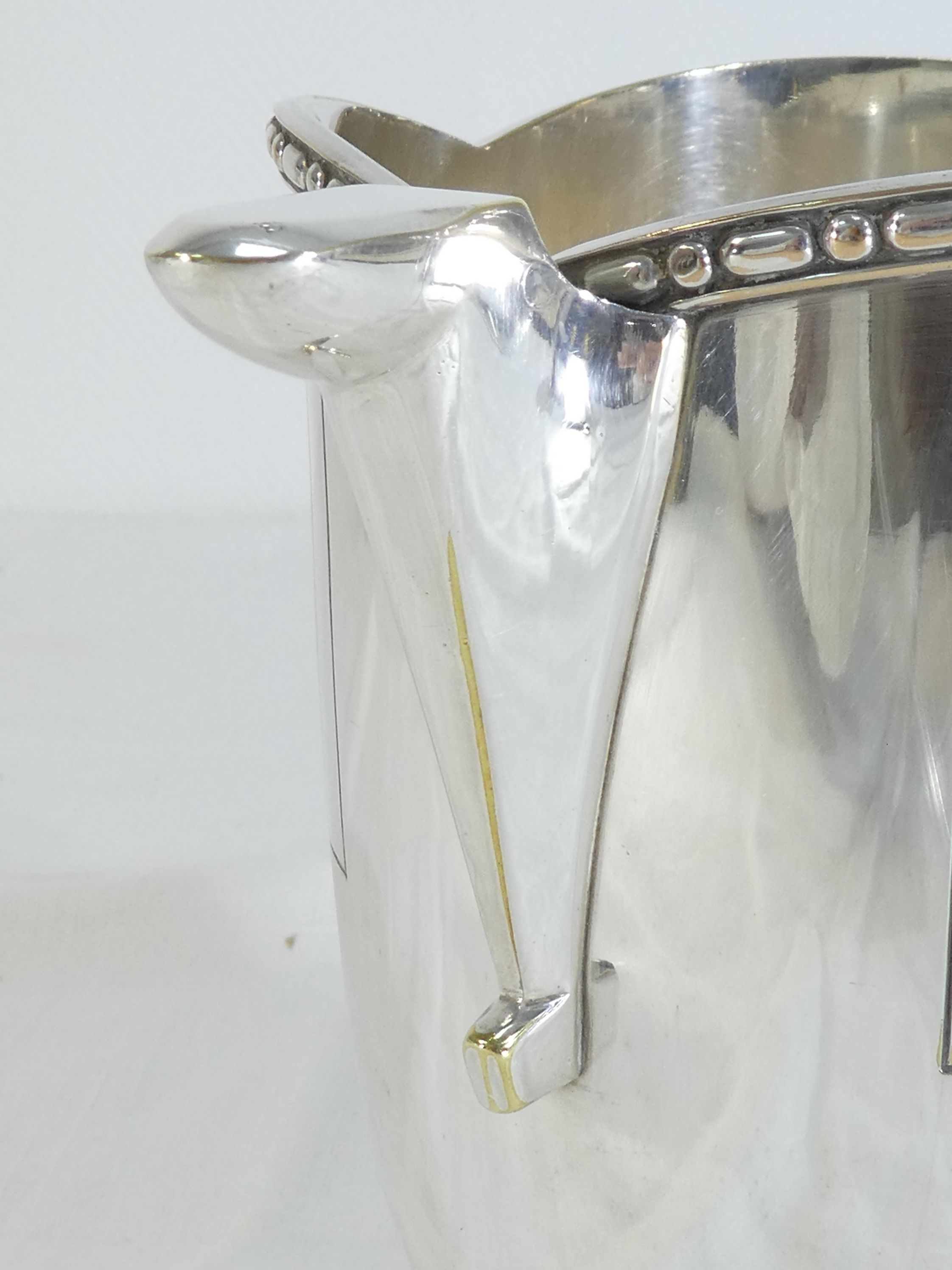 Seau a glace art deco in silver metal goldsmith roux marquiand