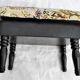 Wooden foot rest with its lid in vintage tapestry