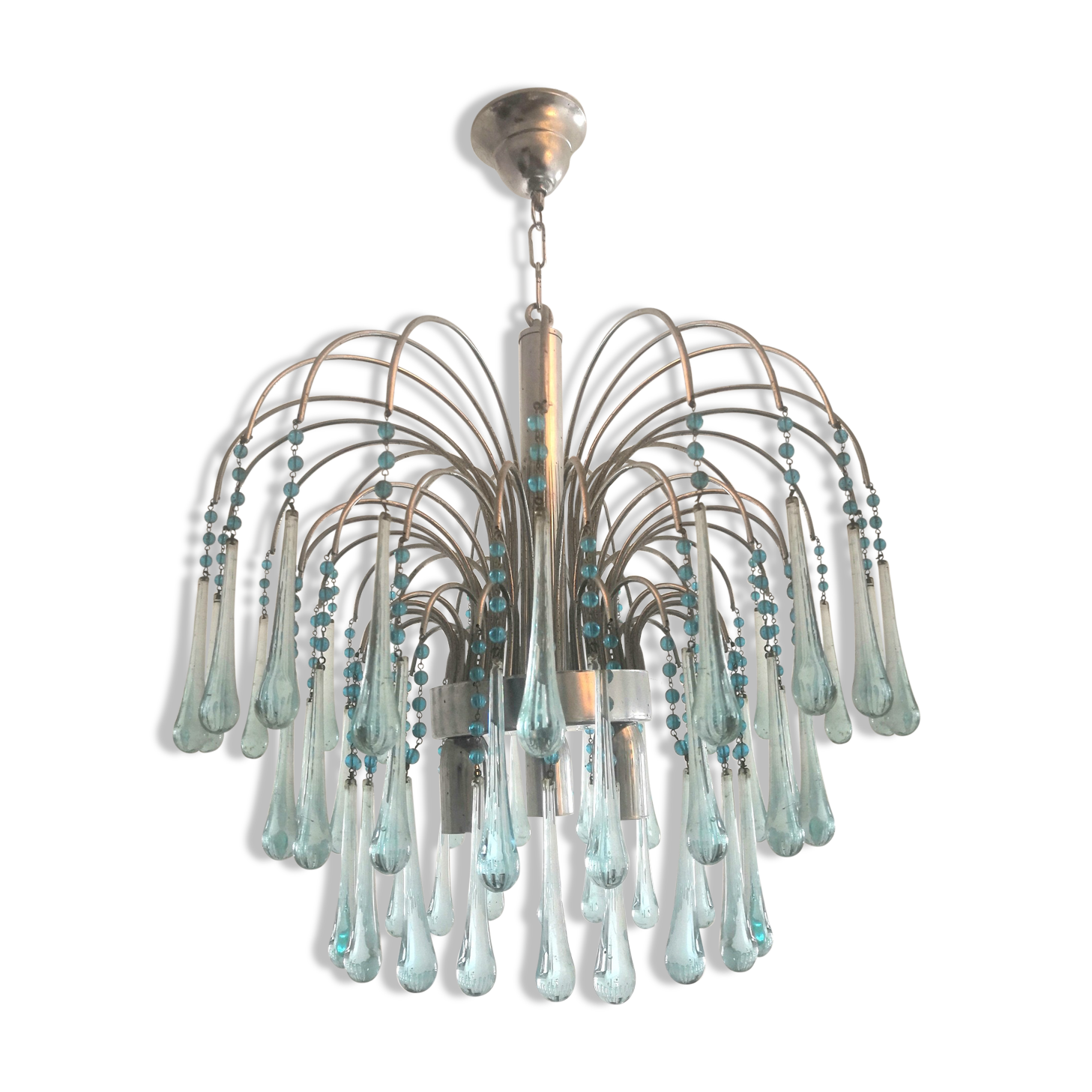 Suspension drops of water stamps in glass design 60s - 70s