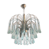 Suspension gouttes d'eau pampilles en verre design années 60 - 70
